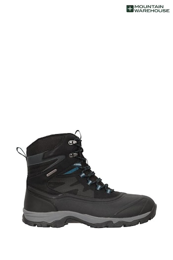 Mountain Warehouse Black Ultra Piste Basher Mens Waterproof Snow Boots (Q71784) | £144