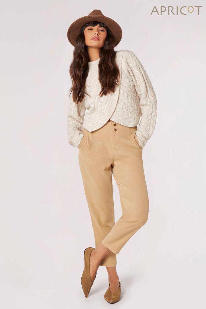 Cream cable jumper womens sales