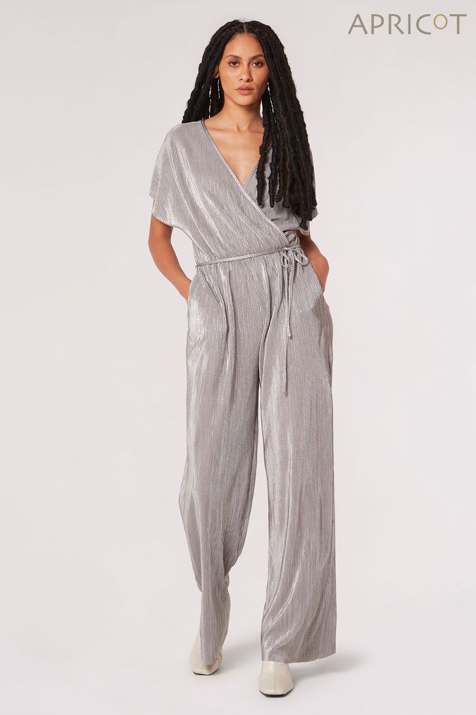 Metallic sale silver jumpsuit