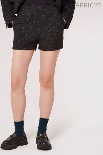 Apricot Black Tweed Shorts (Q71868) | £30