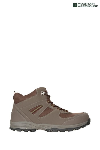 Mountain Warehouse Brown Wide Fit Mcleod Walking Boots RUNNING (Q71886) | £37