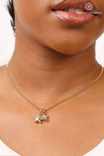 Caramel Jewellery London Gold Tone 'Starry Sky' Pavé Necklace (Q71887) | £16