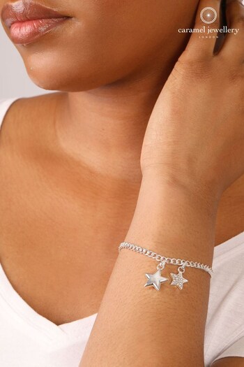 Caramel Jewellery London Silver Tone 'Starry Sky' Pavé Bracelet (Q71921) | £15