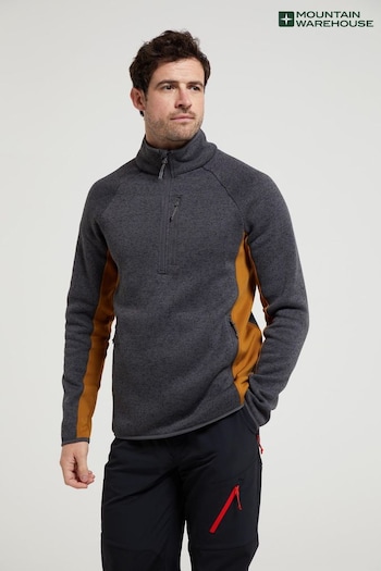 Mountain Warehouse Grey Treston Mens Half-Zip Fleece (Q71924) | £40