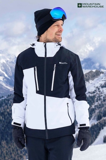 Mountain Warehouse White Mens Supernova Recycled Ski Jacket (Q71928) | £144