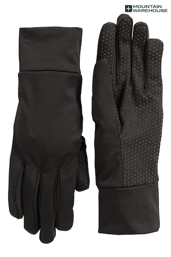 Mountain Warehouse Black Mens Grippi Lining Gloves (Q71951) | £21