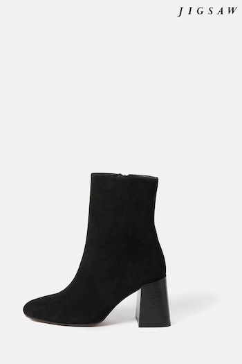 Jigsaw Fulham Suede Black Ankle Boots (Q71990) | £195