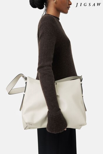 Jigsaw Large Trafalgar Shoulder White Bag (Q71991) | £220