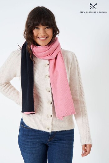 Crew Clothing Company Pink Cotton Scarf (Q72053) | £35
