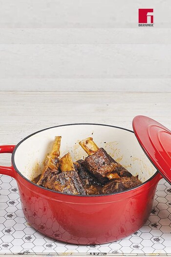 Bergner Red Enamel Cast Iron 5.7L Casserole with Lid (Q72102) | £80