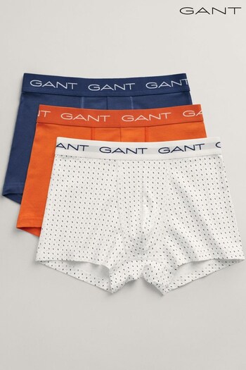 GANT Micro Print White Trunks Gift Box 3 Pack (Q72252) | £45