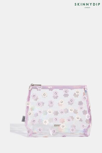 Skinnydip Purple Happy Daisy Wash Bag (Q72407) | £18