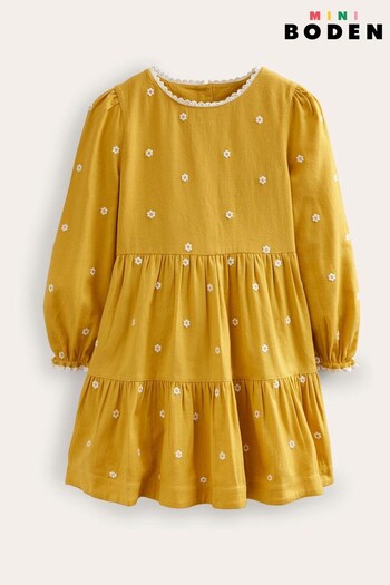 Boden Yellow Embroidered twirly Dress (Q72421) | £34 - £39