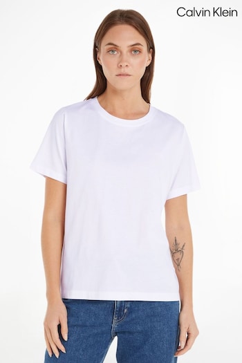 Calvin Kein Klein Smooth Cotton White T-Shirt (Q72490) | £60