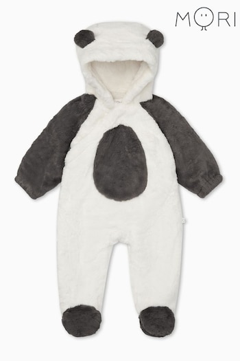 Mori Blue Penguin Recycled Sherpa Cosy Pramsuit (Q72529) | £54