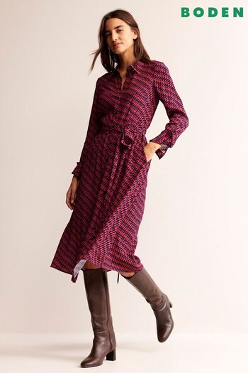 Boden Pink Kate Midi Shirt Dress (Q72579) | £120
