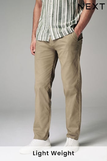 Stone Straight Lightweight Stretch Chino Trousers laceup (Q72589) | £25