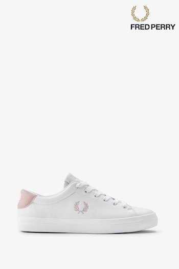 Fred Perry Womens White Lottie Leather Trainers (Q72599) | £85
