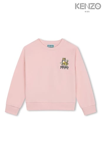 KENZO KIDS Pink Tiger Logo Back Print Sweater (Q72608) | £105