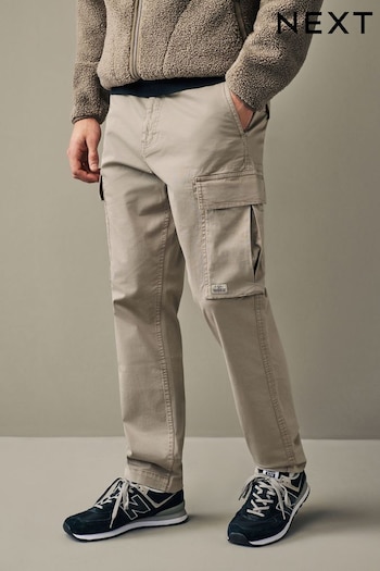Light Stone Regular Fit Cargo Trousers Printed (Q72643) | £30