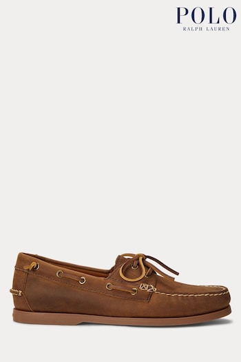 Polo Ralph Lauren Brown Merton Boat celebrity Shoes (Q72783) | £165