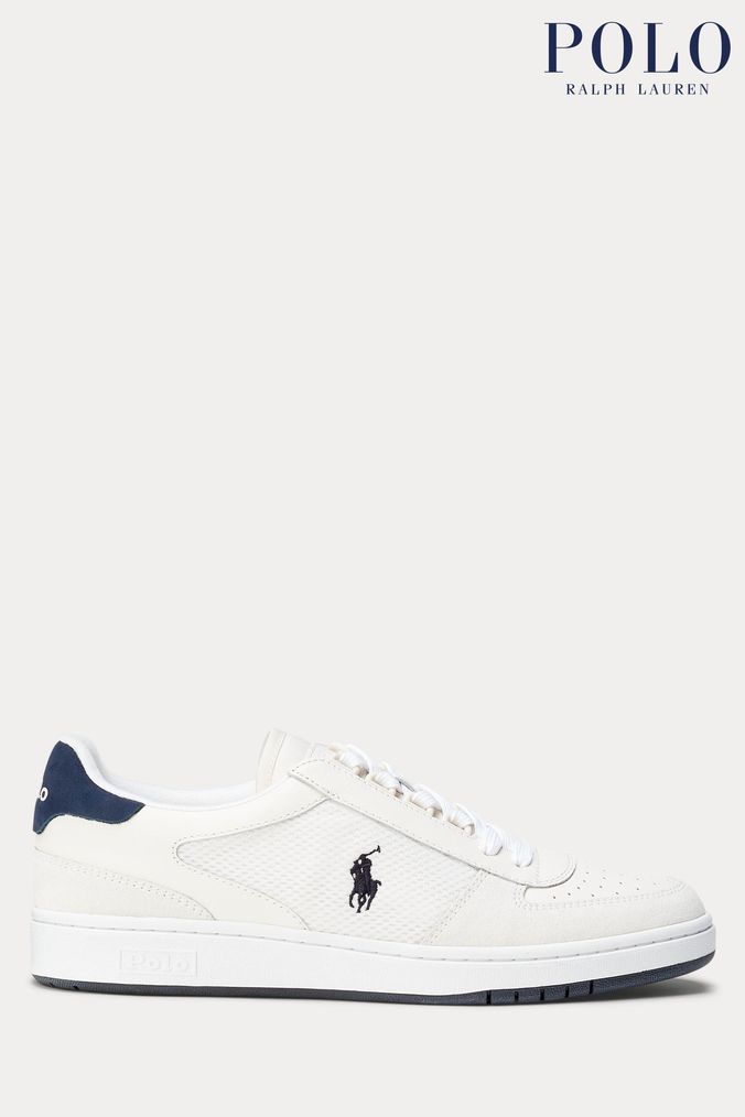 Buy Men s Polo Ralph Lauren White Trainers Footwear Online Next UK