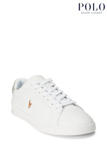 Polo this Ralph Lauren White Heritage Court II Leather Trainer (Q72835) | £115