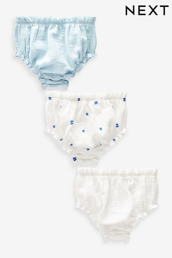 Blue/White Baby Knickers 3 Pack (0mths-2yrs) (Q72935) | £13