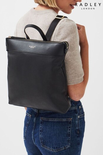Radley London Essex Road Responsible Medium Zip-Top Black Backpack (Q72948) | £155