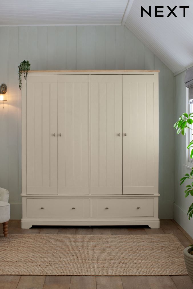 Thin white shop wardrobe