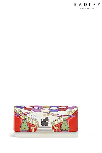 Radley London Picture - Party Pals White Large Flapover Matinee Purse (Q73045) | £99