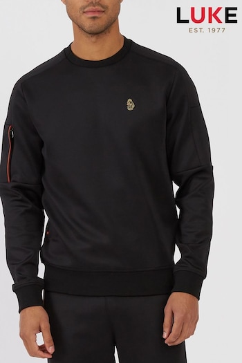 Luke 1977 Manila Black Sweater (Q73090) | £90