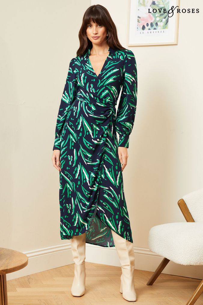 Holiday wrap dress store