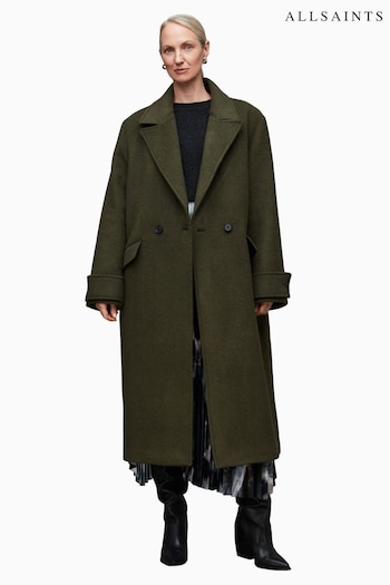 AllSaints Green Mabel Coat (Q73449) | £359