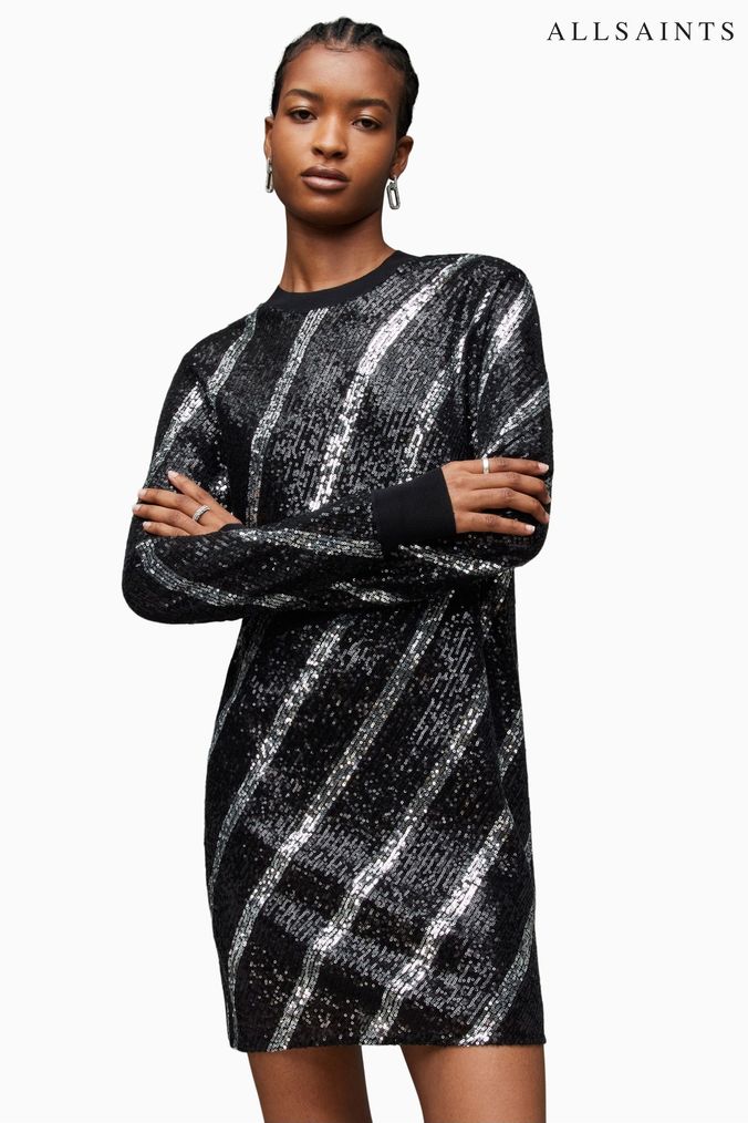 All saints black dress sales