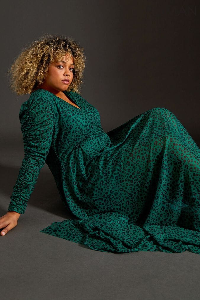 Dark green dress online online