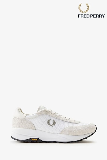 Fred Perry White Mesh Runner Trainers (Q73593) | £130