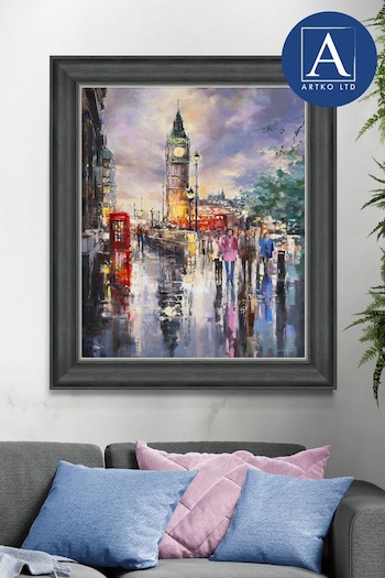 Artko Grey Perfect Day In London by Ewa Czarniecka Framed Art (Q73666) | £145
