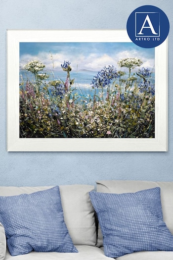 Artko White Blue Island Days by Marie Mills Framed Art (Q73676) | £89.50