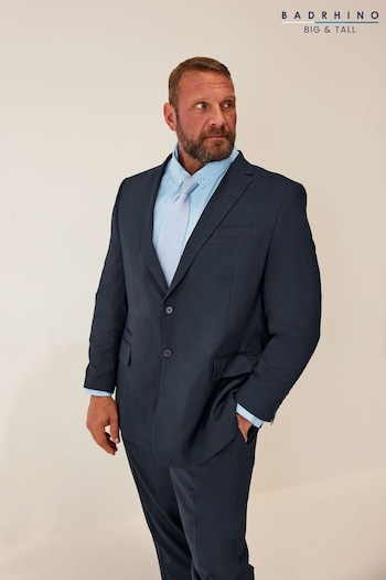 BadRhino Big & Tall Blue Long Plain Suit Jacket (Q73715) | £75