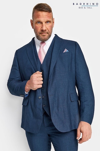 BadRhino Big & Tall Blue Short Wedding Suit Jacket (Q73719) | £105