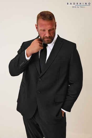 BadRhino Big & Tall Black Plain Suit Jacket (Q73741) | £75