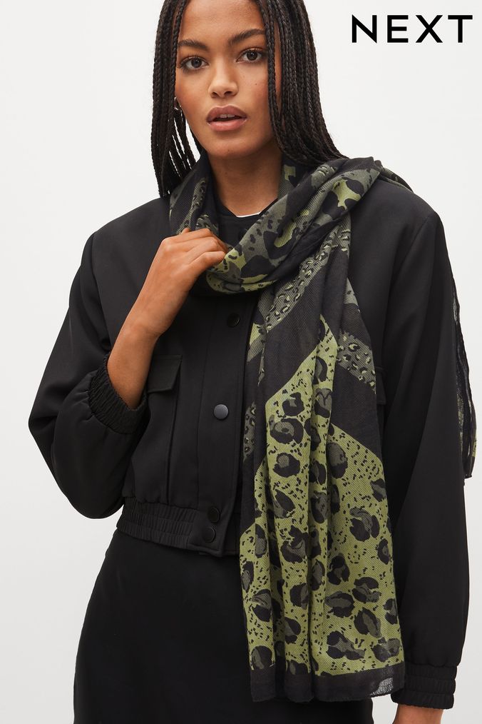 Scarves Womens Printed Cashmere Knitted Scarfs Next UK