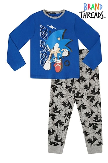 Brand Threads Blue Boys Sonic Pyjamas (Q73775) | £14 - £15