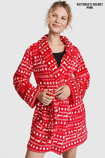 Victoria's Secret PINK Red Pepper Christmas Print Cosy Robe (Q73787) | £46