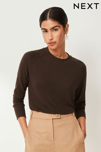 Chocolate Brown Cosy Soft Touch Lightweight Jumper Top (Q73820) | £20