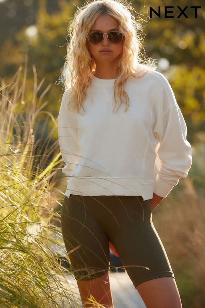 Womens long fleece shorts sales