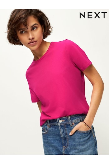 Pink The Everyday Crew Neck Cotton Rich Short Sleeve T-Shirt (Q73905) | £5