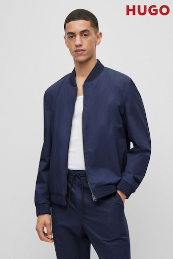 Hugo Slim Fit Blue Performance Stretch Cotton Jacket (Q74019) | £309