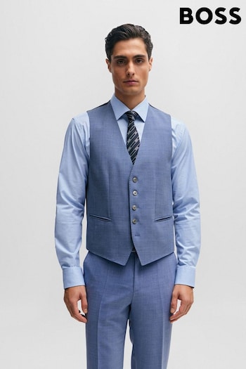 BOSS Blue Jasper Regular Fit Waistcoat (Q74021) | £139